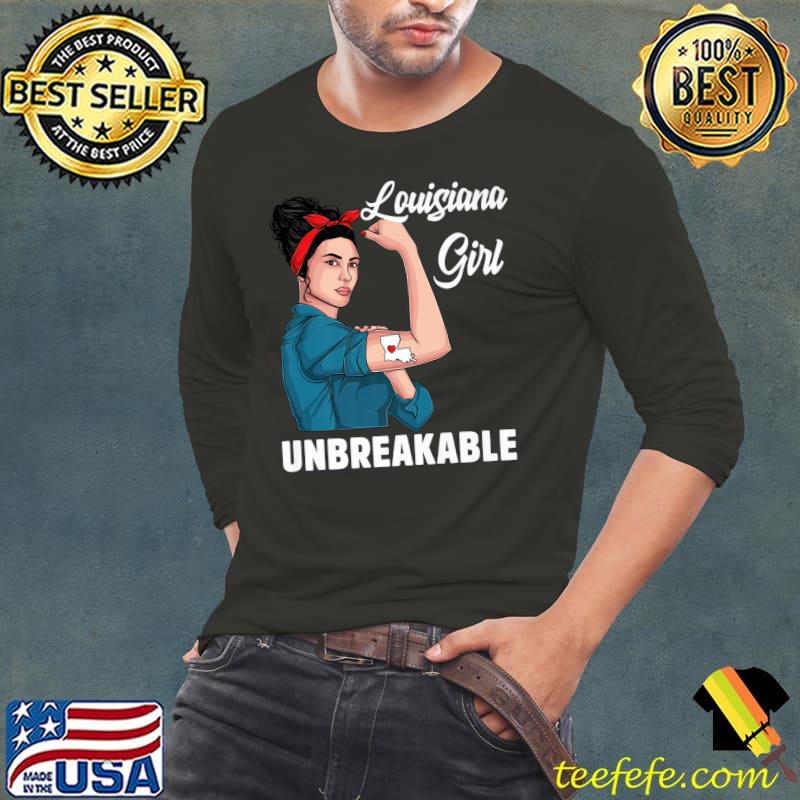 Funny Louisiana Girl Unbreakable State Map Flag Souvenir Women Premium T-Shirt Long Sleeve Tee Funny Louisiana Girl Unbreakable State Map Flag Souvenir Women Premium T-Shirt Long Sleeve Tee