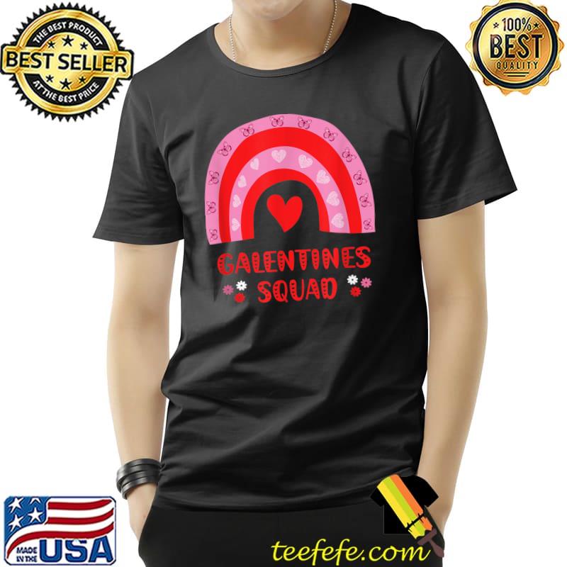Galentines Squad Valentine's Day Rainbow Hearts Butterflies T-Shirt Unisex Galentines Squad Valentine's Day Rainbow Hearts Butterflies T-Shirt Unisex