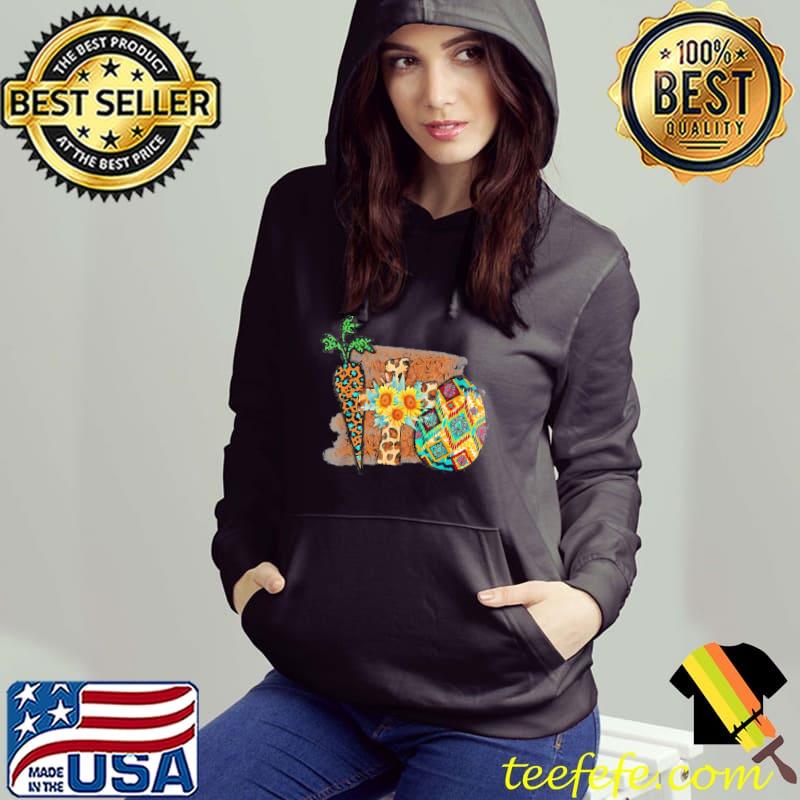 Happy easter graphic leopard carrot egg cross Hoodie Happy easter graphic leopard carrot egg cross Hoodie