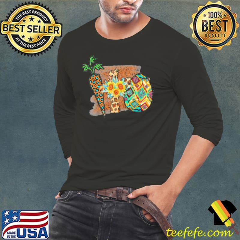 Happy easter graphic leopard carrot egg cross shirt Happy easter graphic leopard carrot egg cross shirt