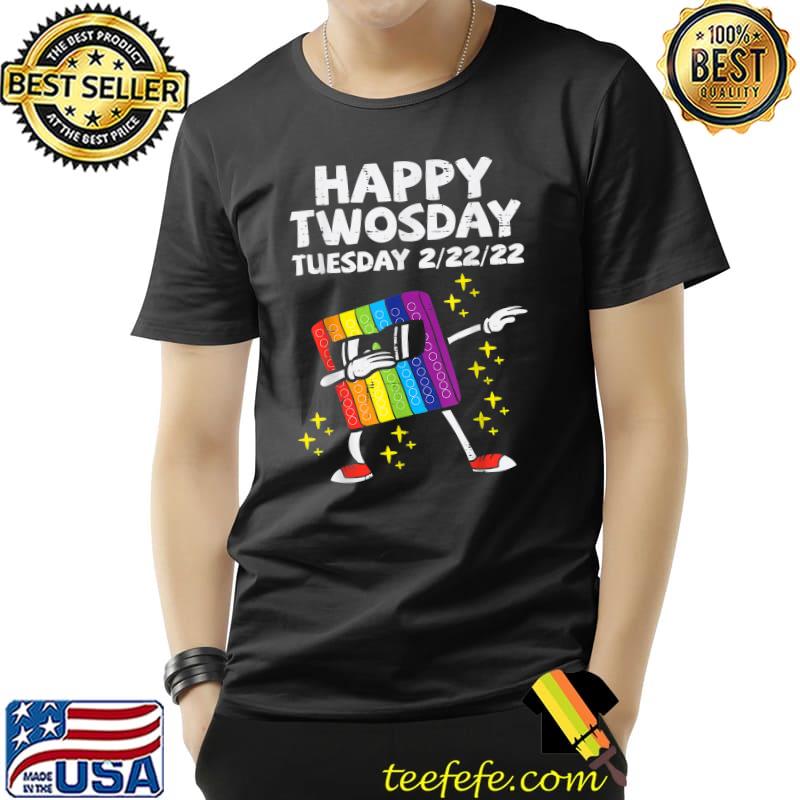 Happy Twosday Tuesday 2 22 22 Fidget Pop Twos Day 2022 Kids T-Shirt Unisex Happy Twosday Tuesday 2 22 22 Fidget Pop Twos Day 2022 Kids T-Shirt Unisex