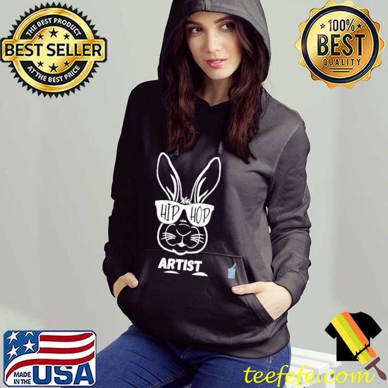 Hip hop artist bunny rabbit graphic funny pun easter women shirt