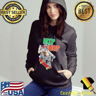 Hip hop rabbit skateboard kid shirt
