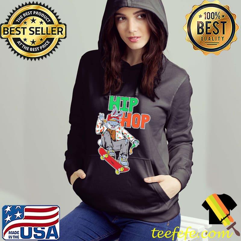 Hip hop rabbit skateboard kid shirt