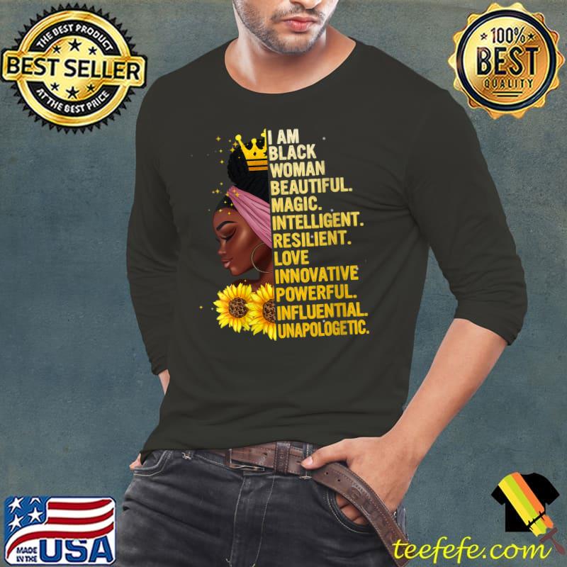 I Am Black Woman Black History T-Shirt Long Sleeve Tee I Am Black Woman Black History T-Shirt Long Sleeve Tee