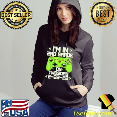 I'm In 2nd Grade On Twosday 2 22 22 Video Game Boys Gamer T T-Shirt