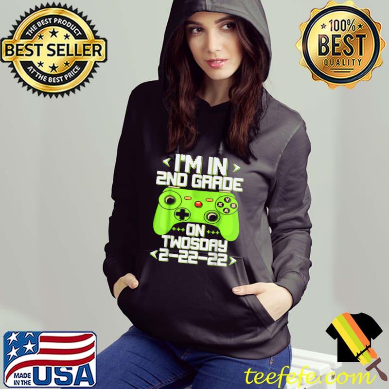 I'm In 2nd Grade On Twosday 2 22 22 Video Game Boys Gamer T T-Shirt