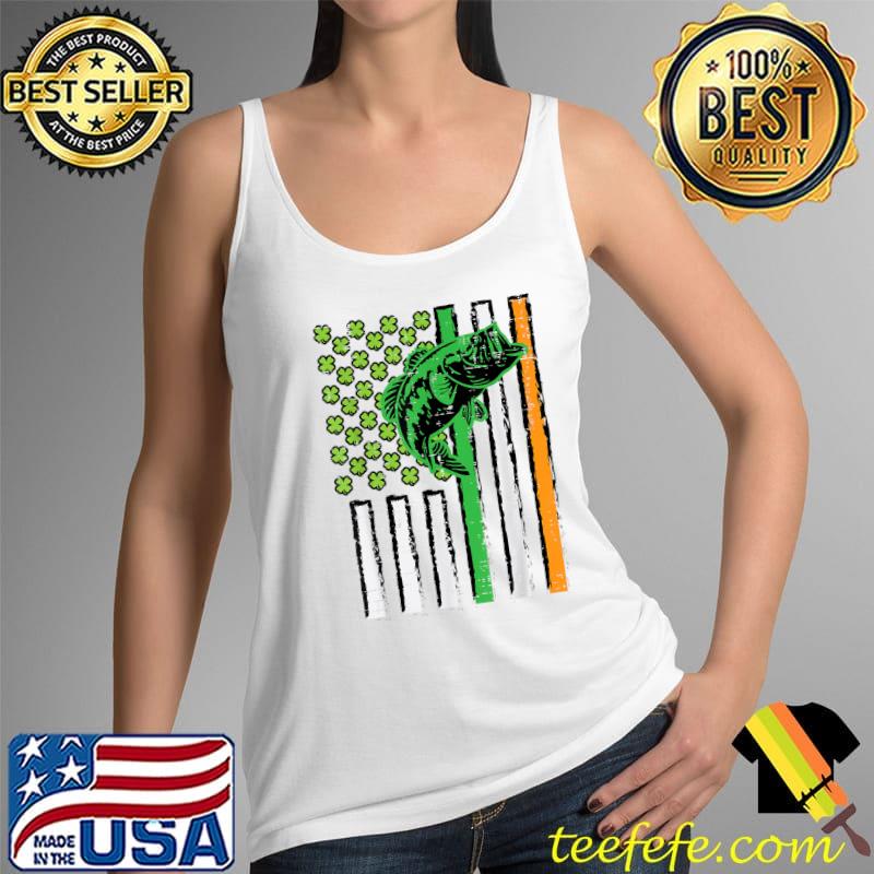 Irish US American Flag Fishing Fish St Patricks Day Men Dad T-Shirt Tank Top Irish US American Flag Fishing Fish St Patricks Day Men Dad T-Shirt Tank Top