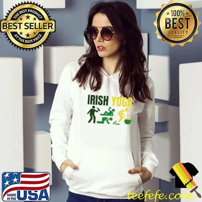 Irish Yoga Happy St. Patricks Day Irish Funny Drinking Beer Premium T-Shirt