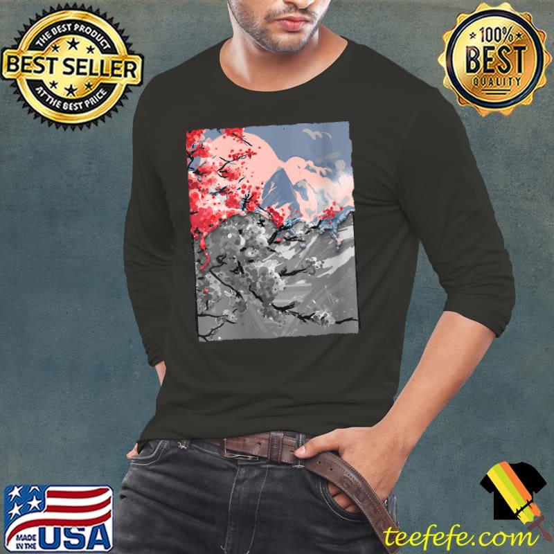 Japanese Cherry Blossom Sakura Flower T- Long Sleeve Tee Japanese Cherry Blossom Sakura Flower T- Long Sleeve Tee