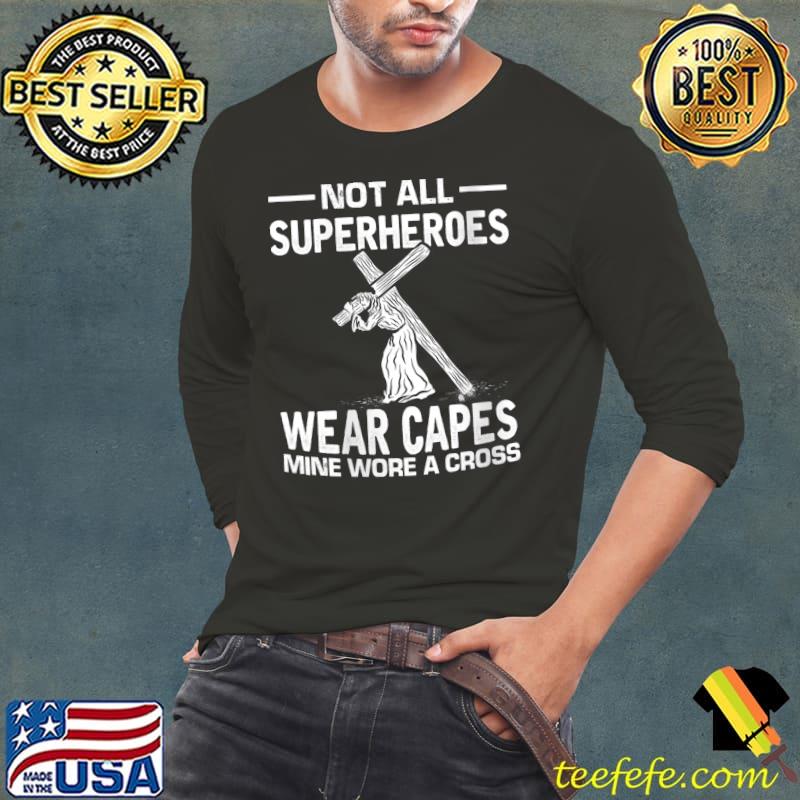 Jesus Superhero Funny Christmas Birthday Jesus Christ Cross T-Shirt Long Sleeve Tee Jesus Superhero Funny Christmas Birthday Jesus Christ Cross T-Shirt Long Sleeve Tee