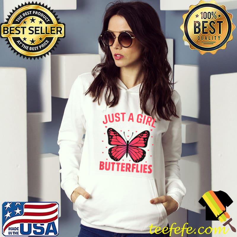Just a Girl Who Loves Butterflies - Monarch Butterfly Lover T-Shirt