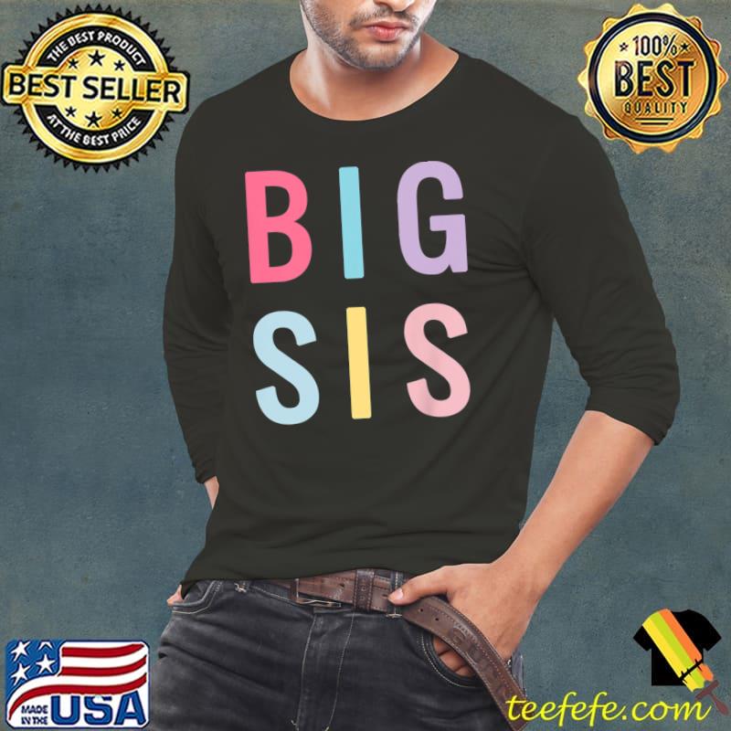 Kids Rainbow Big Sister Sibling Reveal Announce for Toddler Girls T-Shirt Long Sleeve Tee Kids Rainbow Big Sister Sibling Reveal Announce for Toddler Girls T-Shirt Long Sleeve Tee