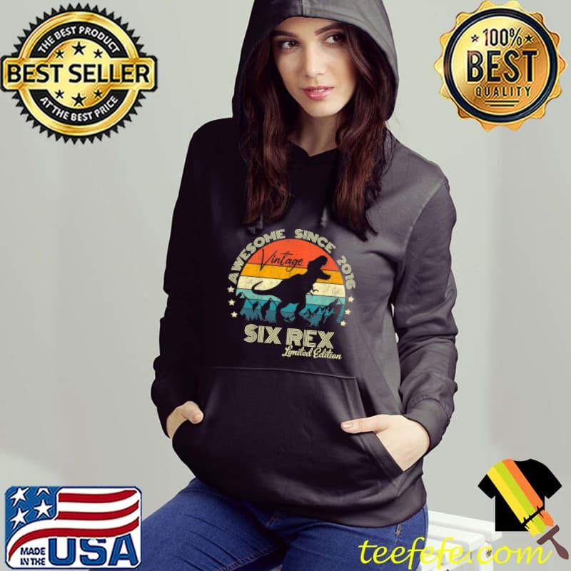 Kids Six Dinosaur 6 Year Old 2016 Six Rex 6th Birthday T-Shirt Kids Six Dinosaur 6 Year Old 2016 Six Rex 6th Birthday T-Shirt