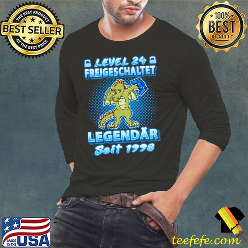 Level 24 Freigeschaltet Legendär Seit 1998 Gamer Birthday T- Long Sleeve Tee Level 24 Freigeschaltet Legendär Seit 1998 Gamer Birthday T- Long Sleeve Tee