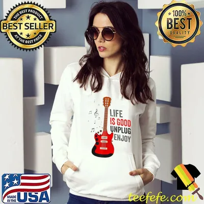 Life Is Good Unplug Guitar Player Vintage T-Shirt