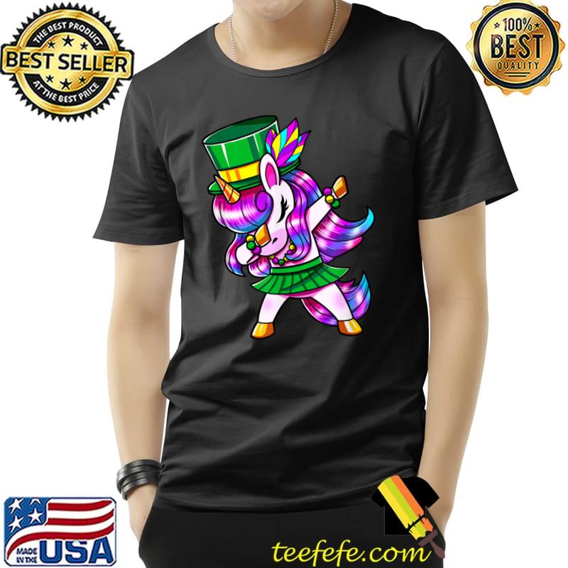 Mardi gras dabbing unicorn T-Shirt Unisex Mardi gras dabbing unicorn T-Shirt Unisex