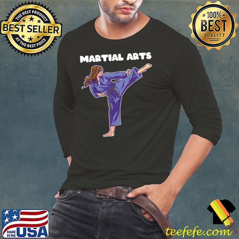 Martial Arts Woman Self Defence Martial Arts Girl T-Shirt Long Sleeve Tee Martial Arts Woman Self Defence Martial Arts Girl T-Shirt Long Sleeve Tee