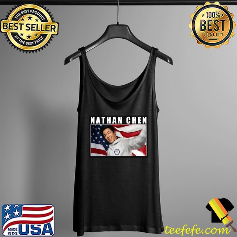Nathan chen American flag Tank Top Nathan chen American flag Tank Top