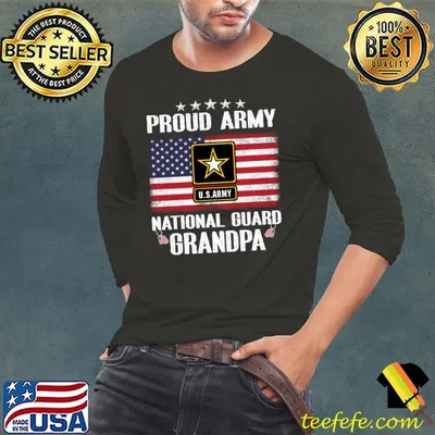 National Guard Grandpa Proud US Army Grandpa Men Fathers Day T-shirt