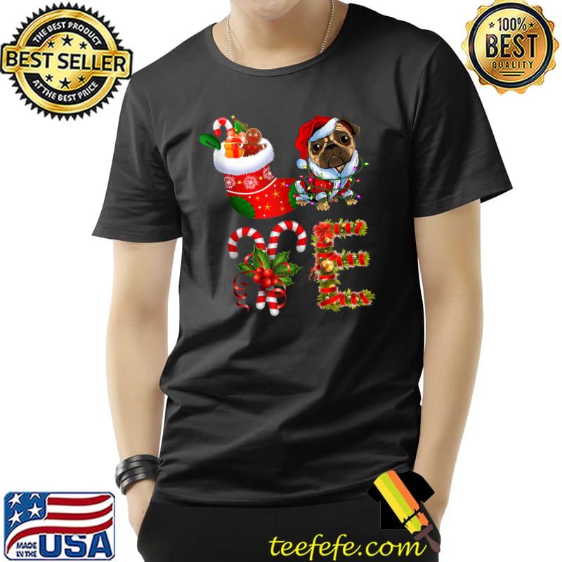 Nice Love Pug Dog Christmas Light Funny Dog Animal Lover T- Unisex Nice Love Pug Dog Christmas Light Funny Dog Animal Lover T- Unisex