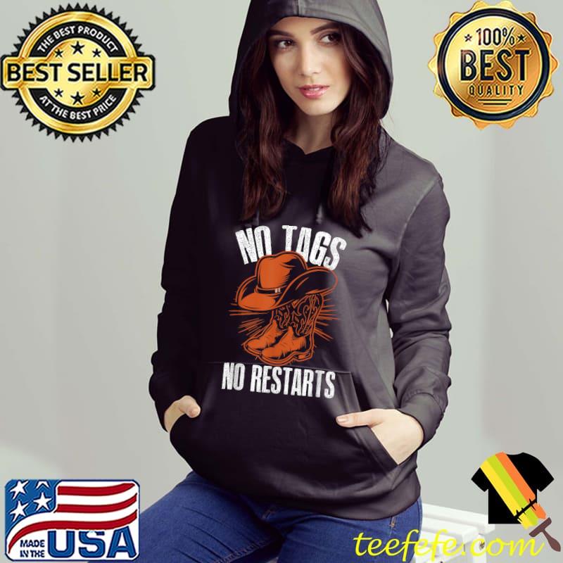 No Tags No Restarts Line Dancing Cowboy Hat Country Music T-Shirt