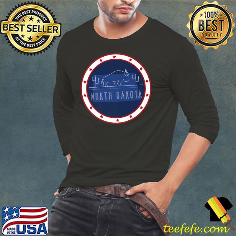 North Dakota Logo Design. North Dakota Lover Premium T-Shirt Long Sleeve Tee North Dakota Logo Design. North Dakota Lover Premium T-Shirt Long Sleeve Tee