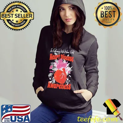 Official In February We Wear Red Fighter Heart Disease Awareness T-Shirt