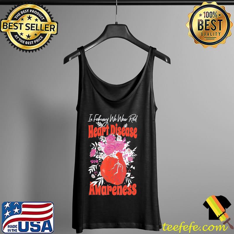 Official In February We Wear Red Fighter Heart Disease Awareness T-Shirt Tank Top Official In February We Wear Red Fighter Heart Disease Awareness T-Shirt Tank Top