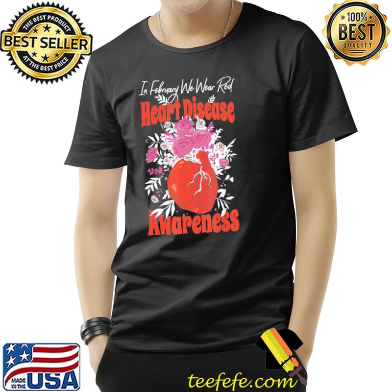 Official In February We Wear Red Fighter Heart Disease Awareness T-Shirt Unisex Official In February We Wear Red Fighter Heart Disease Awareness T-Shirt Unisex