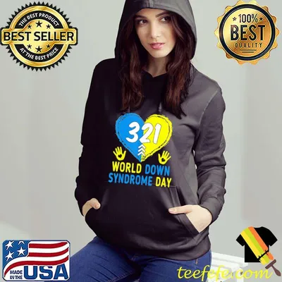 Original Blue Yellow Heart 21 World Down Syndrome Awareness Day T-Shirt