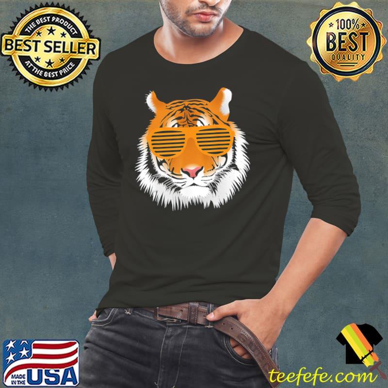 Original Cool Tiger Striped Animal Theme Party T-Shirt Long Sleeve Tee Original Cool Tiger Striped Animal Theme Party T-Shirt Long Sleeve Tee
