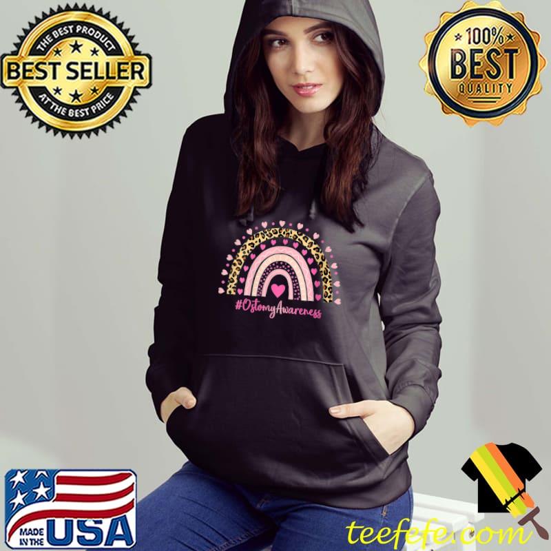 Ostomy Awareness Pink Heart Leopard Rainbow Ostomy Warrior O T-shirt Ostomy Awareness Pink Heart Leopard Rainbow Ostomy Warrior O T-shirt
