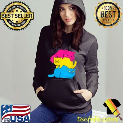 Pan LGBTQ Pride Cat Pan Cute Cats Pile T-shirt