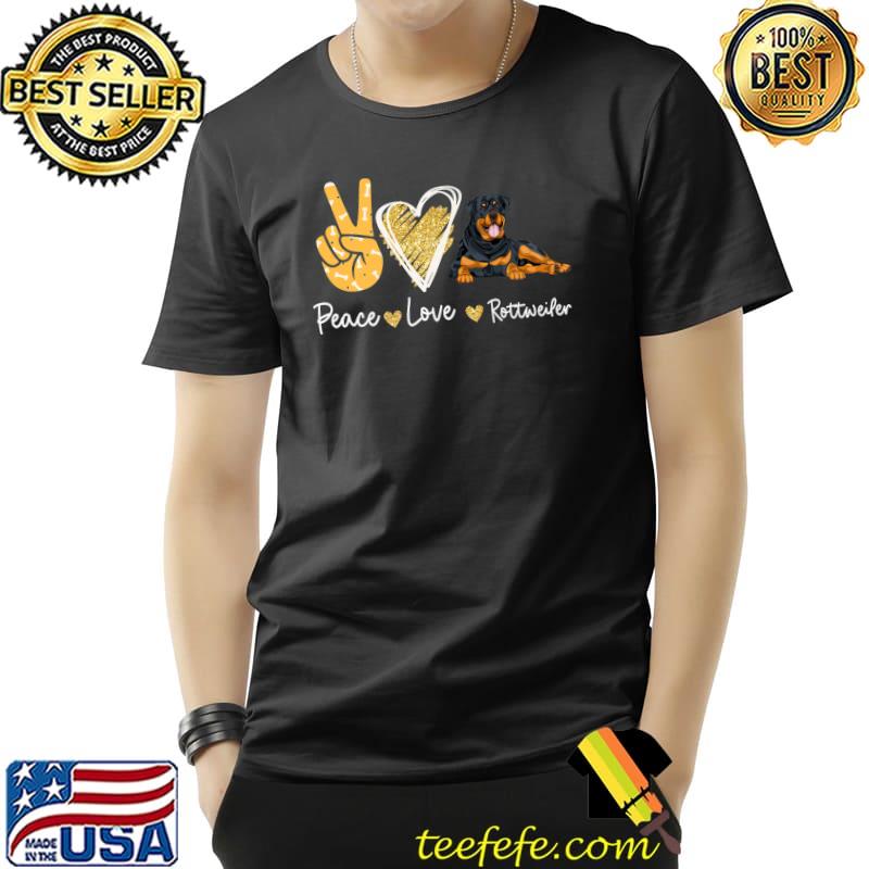 Peace Love Rottweiler Dog Lovers Premium T-Shirt Unisex Peace Love Rottweiler Dog Lovers Premium T-Shirt Unisex