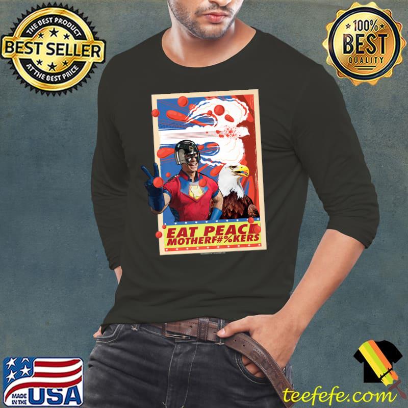 Peacemaker Eat Peace with Eagle Premium T-Shirt Long Sleeve Tee Peacemaker Eat Peace with Eagle Premium T-Shirt Long Sleeve Tee