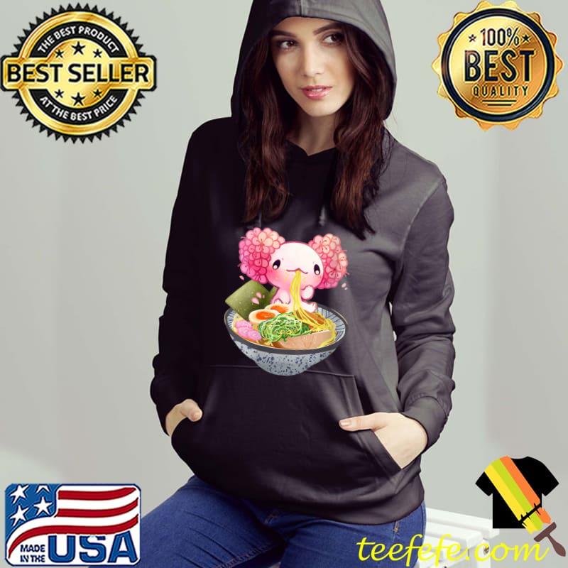 Premium Kawaii Ramen Axolotl Japanese Ramen Noodle Clothes T-shirt