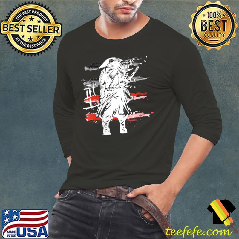 Premium Samurai Sword Samurai T-shirt Samurai Mask T- Long Sleeve Tee Premium Samurai Sword Samurai T-shirt Samurai Mask T- Long Sleeve Tee