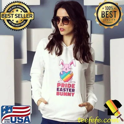 Pride Easter Bunny Rainbow Gay Lesbian LGBTQ Rabbit Church T-shirt