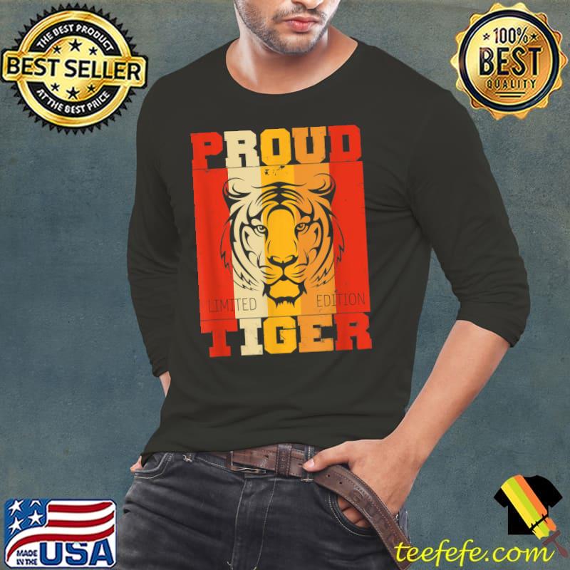 Proud Tiger in Vintage Colours - Limited Edition T-Shirt Long Sleeve Tee Proud Tiger in Vintage Colours - Limited Edition T-Shirt Long Sleeve Tee