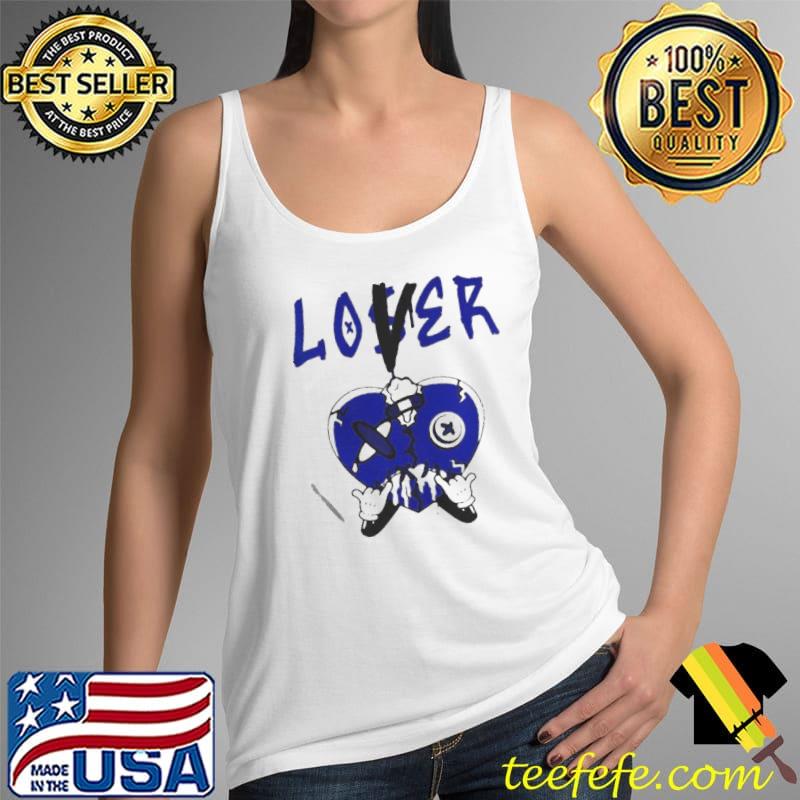 Racer blue loser lover heart Tank Top Racer blue loser lover heart Tank Top