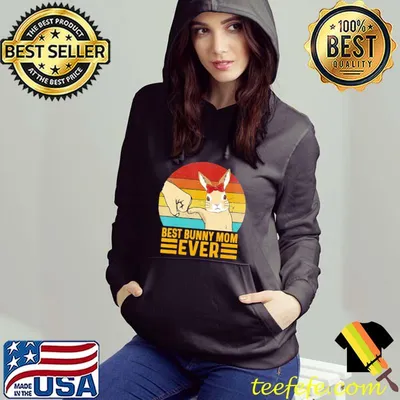 Retro best bunny mom ever rabbit easter day women shirt