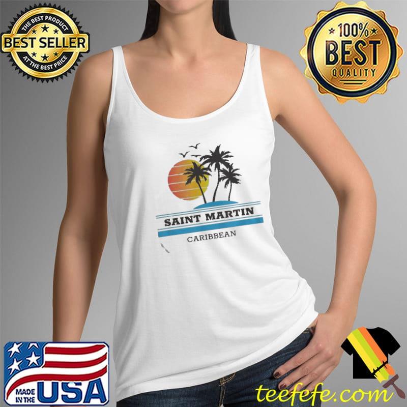 Retro cool st martin caribbean Islands palm tree novelty Tank Top Retro cool st martin caribbean Islands palm tree novelty Tank Top