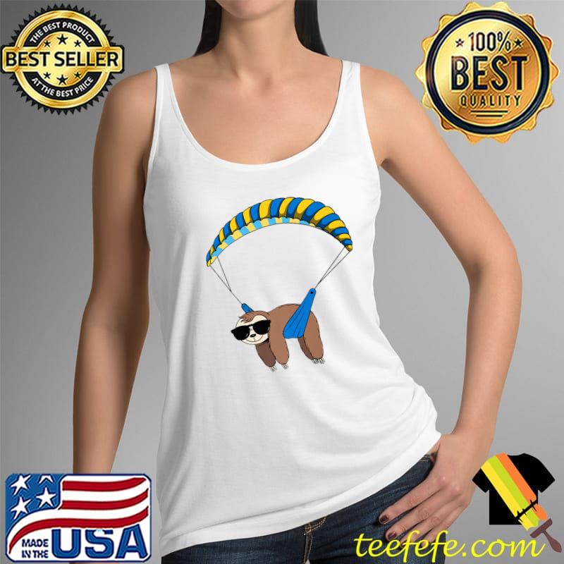 Sloth Graphic Parachute Skydiver Extreme Sport Skydiving Premium T-Shirt Tank Top Sloth Graphic Parachute Skydiver Extreme Sport Skydiving Premium T-Shirt Tank Top