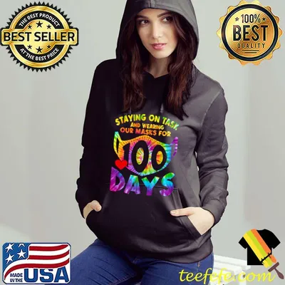 Staying On Task And Wearing Our Masks 100 Days Tie Dye T-shirt