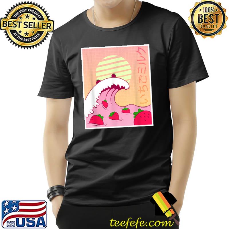 Strawberry Milk Shake Funny Retro 90s Pink Japanese Kawaii T-Shirt Unisex Strawberry Milk Shake Funny Retro 90s Pink Japanese Kawaii T-Shirt Unisex