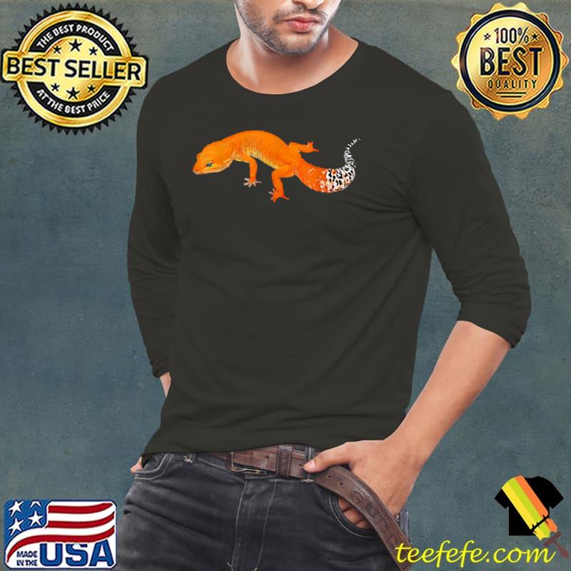 Tangerine, sunglow colorful leopard gecko artistic print T-Shirt Long Sleeve Tee Tangerine, sunglow colorful leopard gecko artistic print T-Shirt Long Sleeve Tee