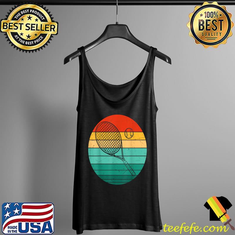 Tennis Player Gifts Retro Sunset Tennis Racquet & Ball Coach T-Shirt Tank Top Tennis Player Gifts Retro Sunset Tennis Racquet & Ball Coach T-Shirt Tank Top