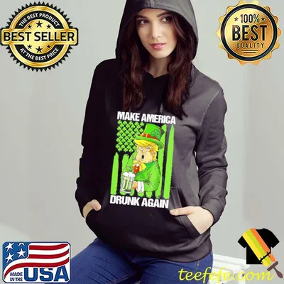 Usa flag make st patricks day great again Trump shirt