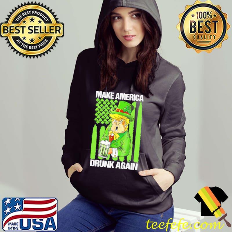 Usa flag make st patricks day great again Trump shirt